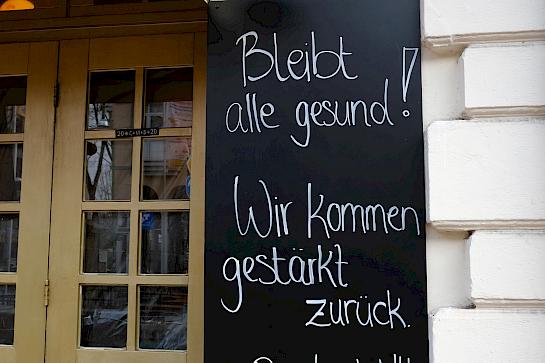 Foto von 2020 zur coronabedingten Schließung eines Unternehmens